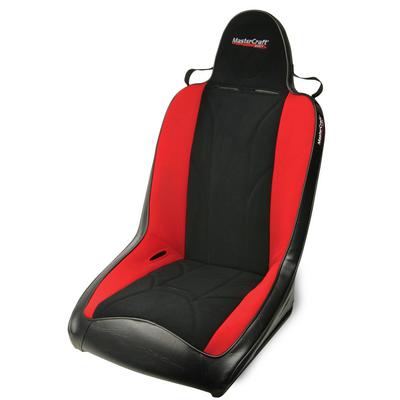 MasterCraft Safety Rubicon Front Seat with Fixed Headrest (Black/Red) - 524112